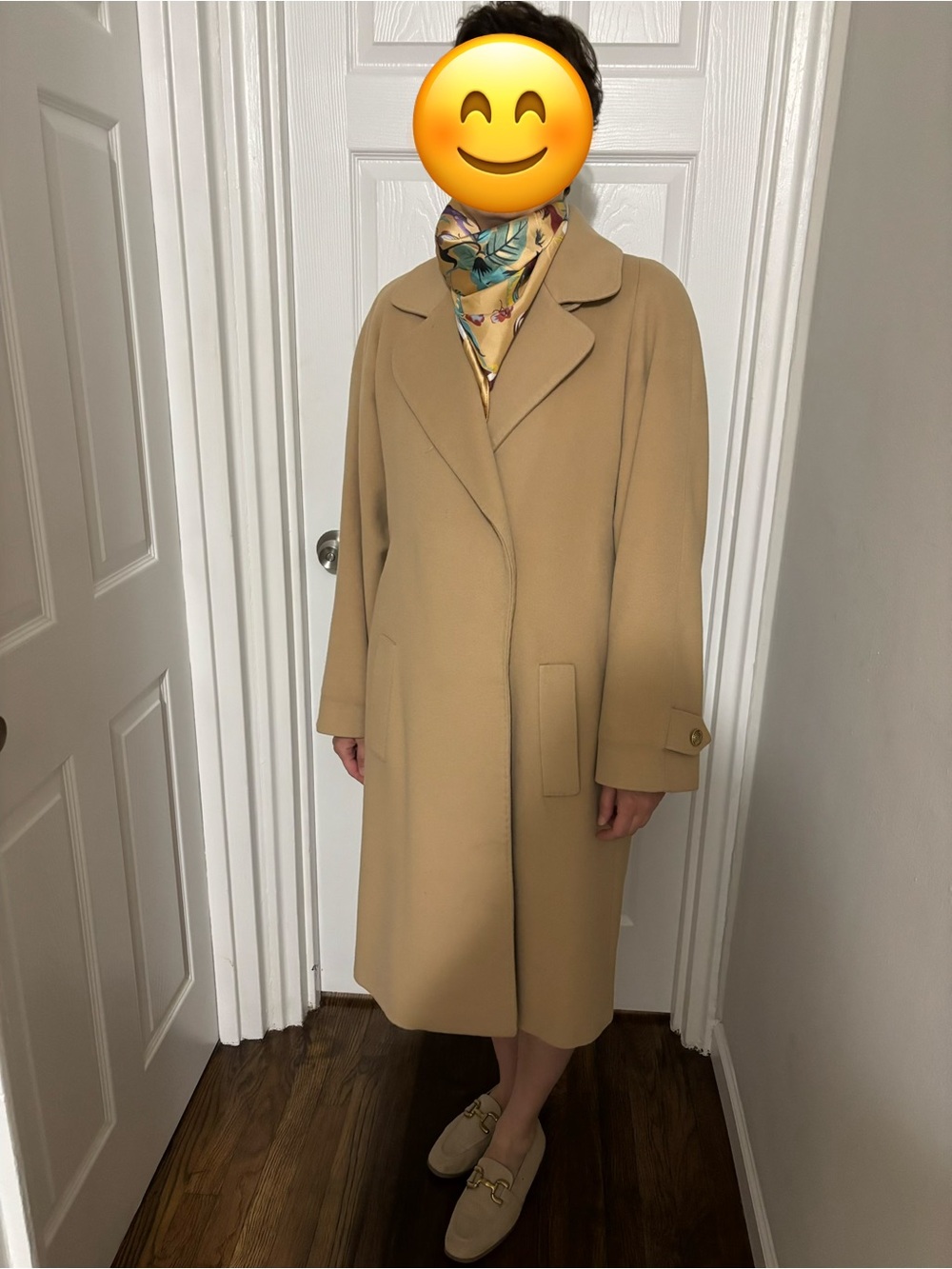 Fleuretty 100% Cashmere Coat for Saks Fifth Avenue Camel Double-Breasted Classic